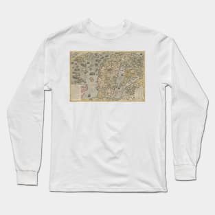 Old Sea Map of Scandinavia Long Sleeve T-Shirt